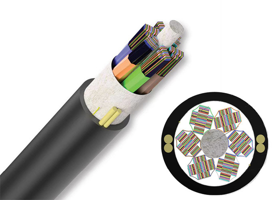 Noyaux blindés optiques non métalliques GYFDTZY Corning du câble électrique 864 de fibre de ruban